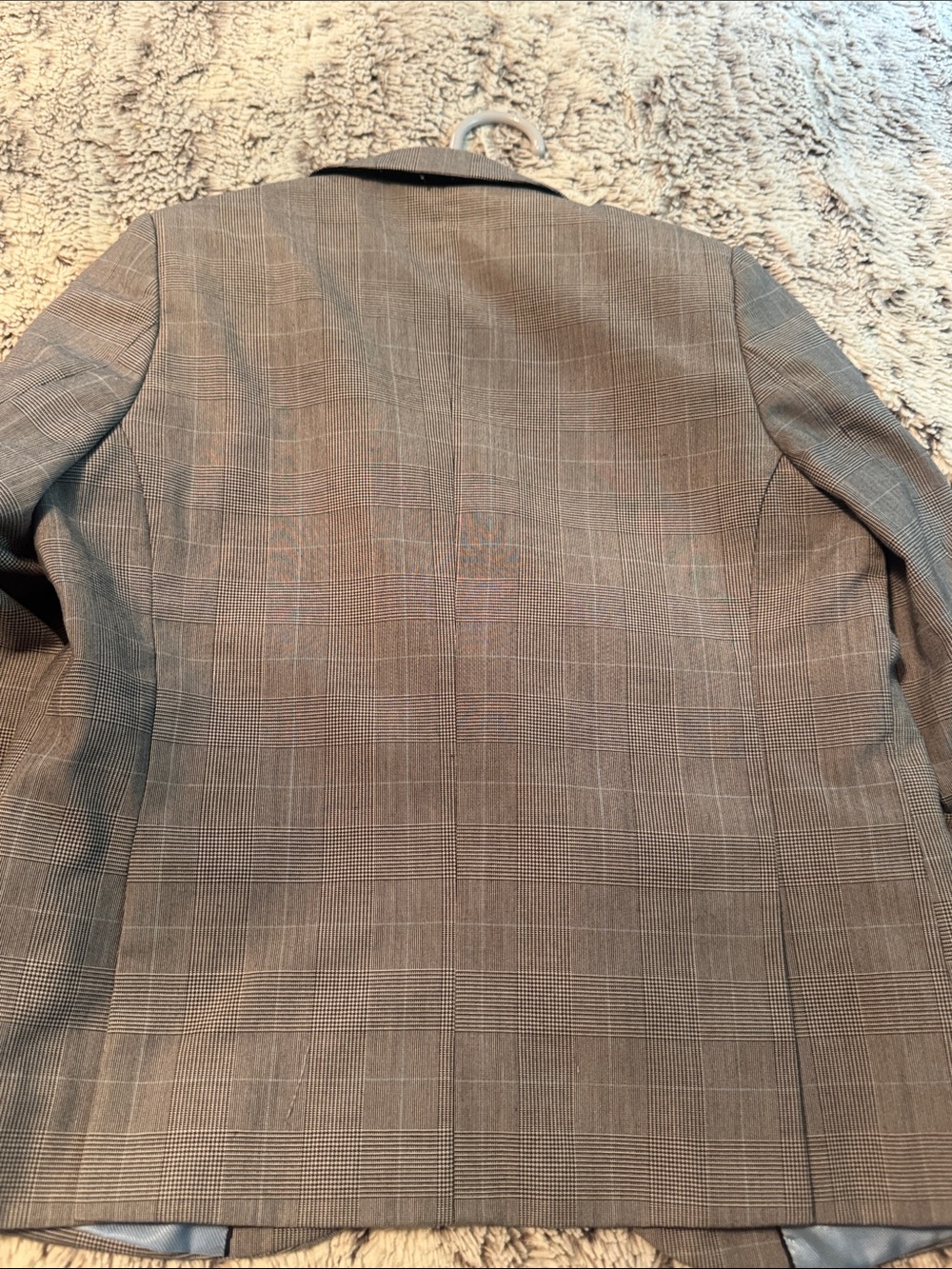 Autograph Gray Plaid Boys' Blazer with Light Blue Lining - Picture 7 of 7